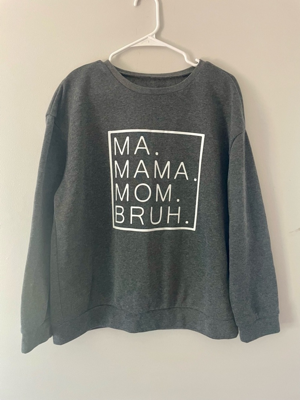 SHEIN Gray Fleece Pullover Sweatshirt